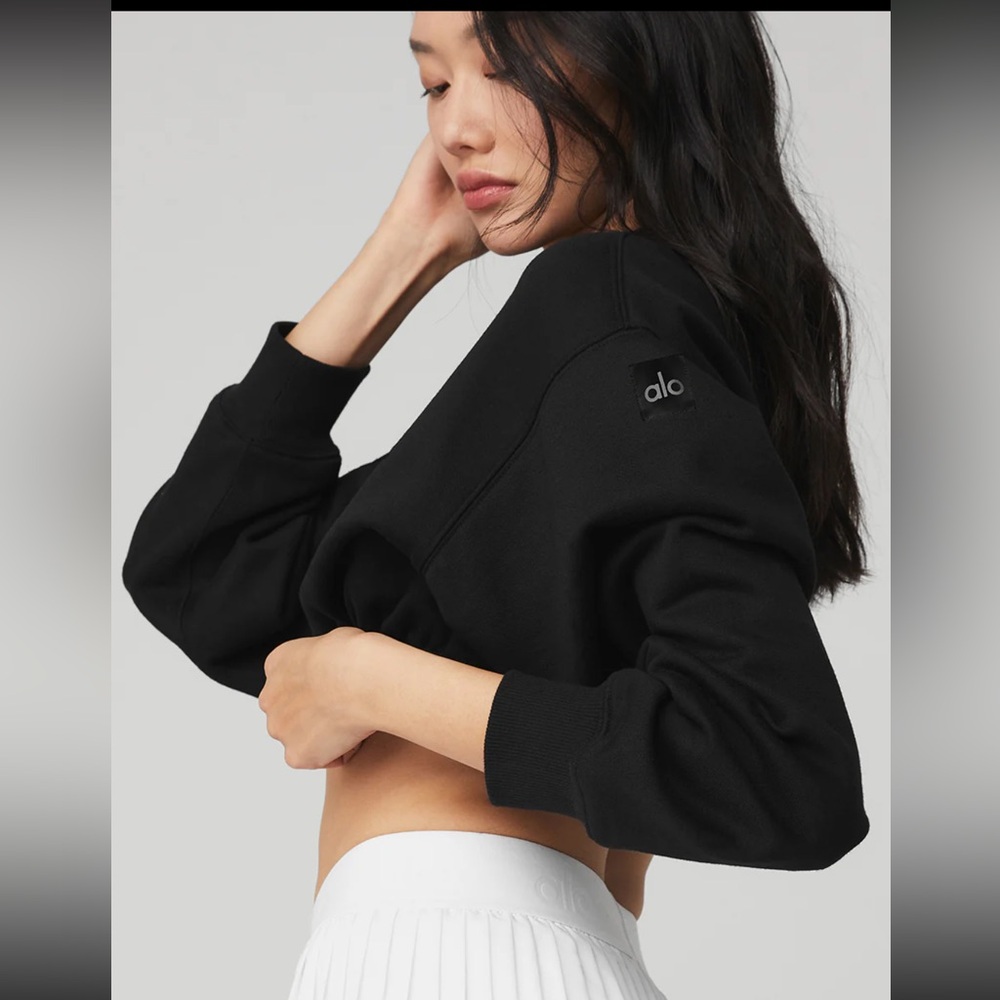 Alo Yoga Devotion Pullover Fleece Crop Top